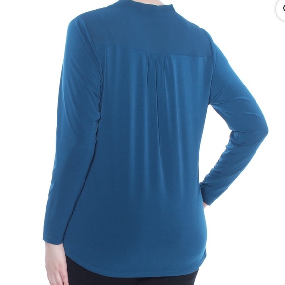 Alfani Faux Wrap V-Neck Blouse with Attached Tank Top, Size 1X - Picture 4 of 8